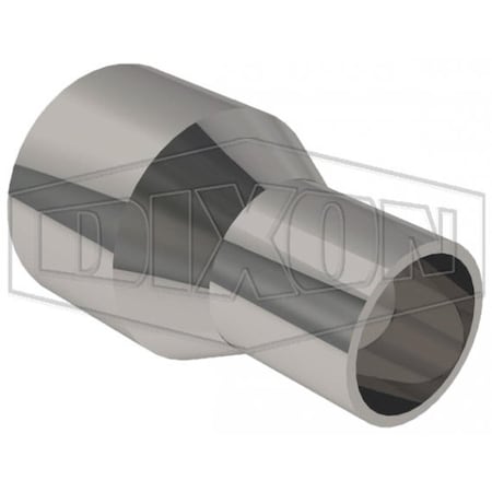 Dixon BioPharm High Purity Concentric Reducer, 1-1/2 x 1 in Nominal, Weld End Style, 316L Stainless Steel 2211CBB150100F4